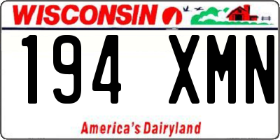 WI license plate 194XMN