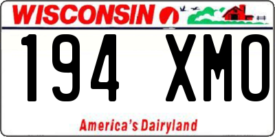 WI license plate 194XMO