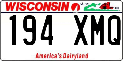 WI license plate 194XMQ