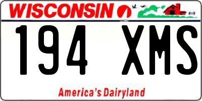 WI license plate 194XMS