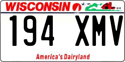 WI license plate 194XMV