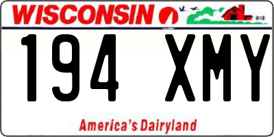 WI license plate 194XMY
