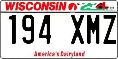WI license plate 194XMZ