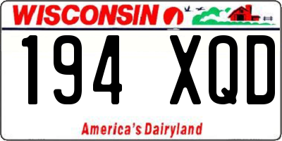 WI license plate 194XQD