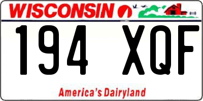 WI license plate 194XQF