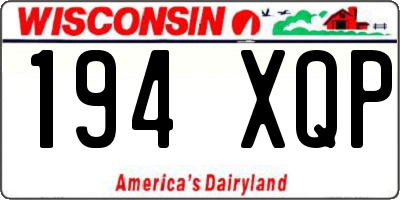 WI license plate 194XQP