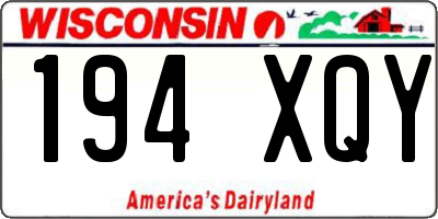 WI license plate 194XQY
