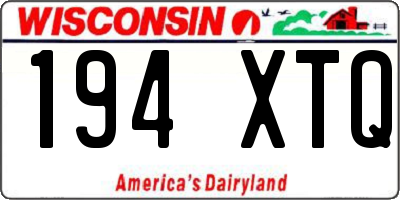 WI license plate 194XTQ