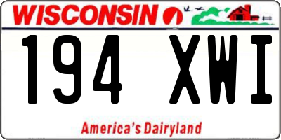 WI license plate 194XWI