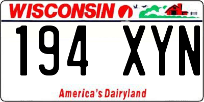 WI license plate 194XYN