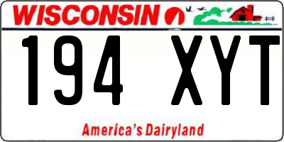 WI license plate 194XYT