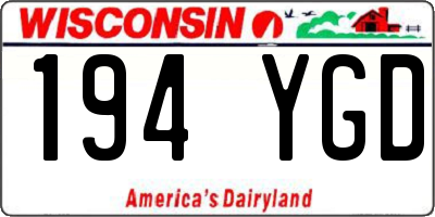 WI license plate 194YGD