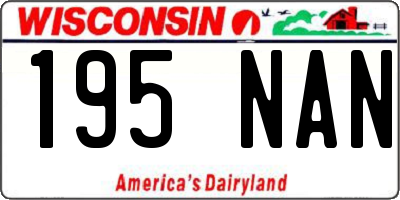 WI license plate 195NAN