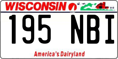 WI license plate 195NBI