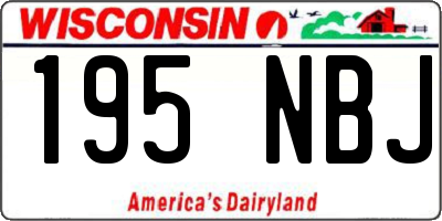 WI license plate 195NBJ