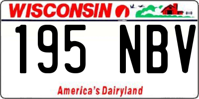 WI license plate 195NBV