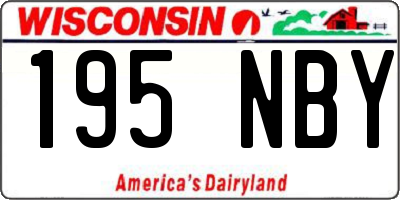 WI license plate 195NBY