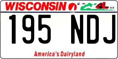 WI license plate 195NDJ