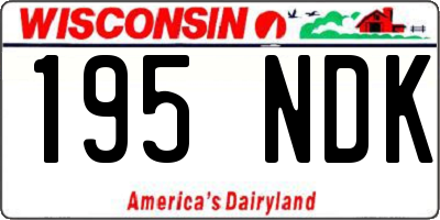 WI license plate 195NDK