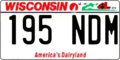 WI license plate 195NDM