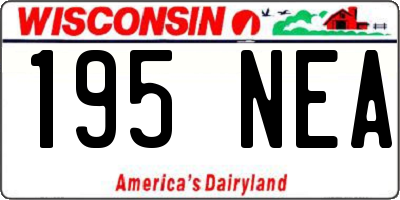 WI license plate 195NEA