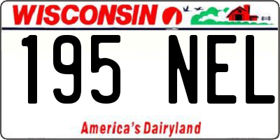 WI license plate 195NEL