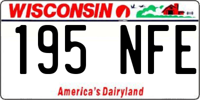 WI license plate 195NFE