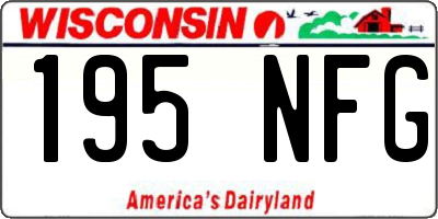 WI license plate 195NFG