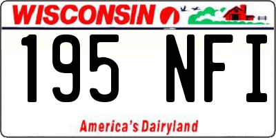 WI license plate 195NFI