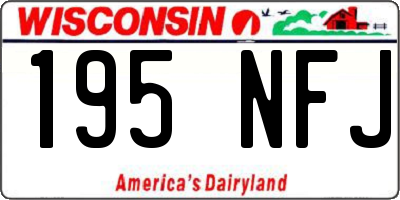 WI license plate 195NFJ