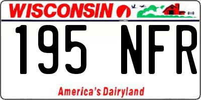 WI license plate 195NFR
