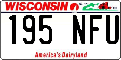 WI license plate 195NFU