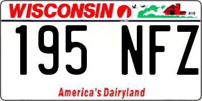 WI license plate 195NFZ