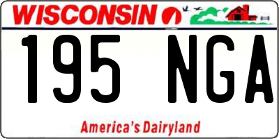 WI license plate 195NGA