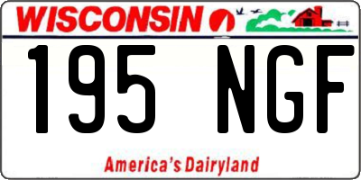 WI license plate 195NGF