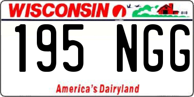 WI license plate 195NGG