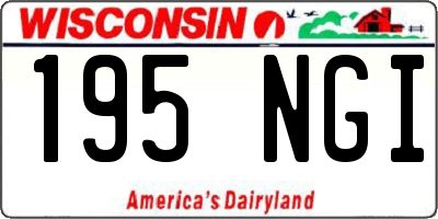 WI license plate 195NGI