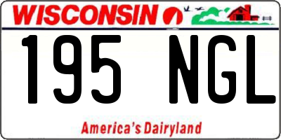 WI license plate 195NGL