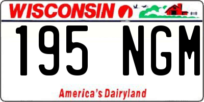 WI license plate 195NGM