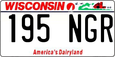 WI license plate 195NGR