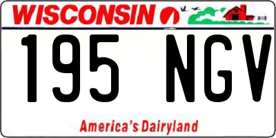 WI license plate 195NGV