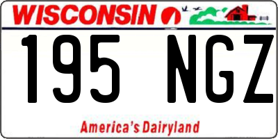 WI license plate 195NGZ