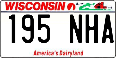 WI license plate 195NHA