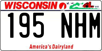 WI license plate 195NHM