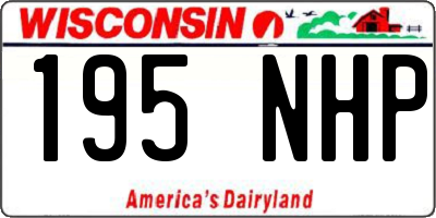 WI license plate 195NHP
