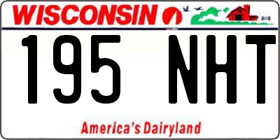 WI license plate 195NHT