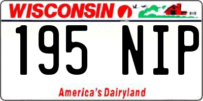 WI license plate 195NIP