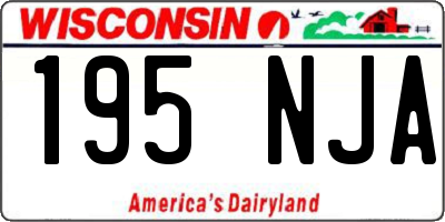 WI license plate 195NJA