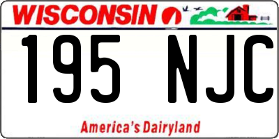 WI license plate 195NJC