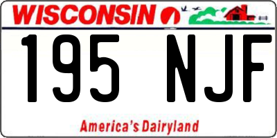 WI license plate 195NJF